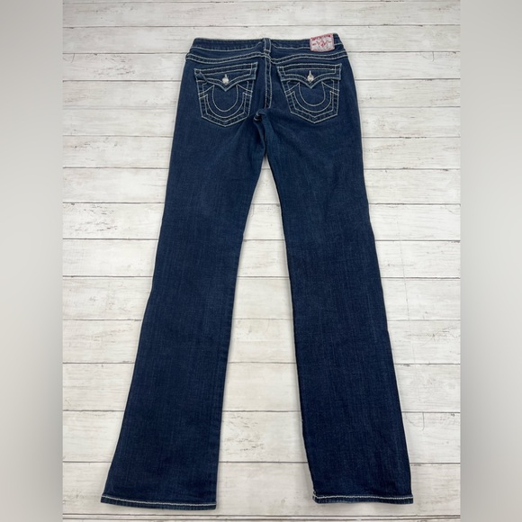 True Religion USA Made Women’s Size 31 Disco Billy Big T Denim Blue Jeans - Picture 5 of 14